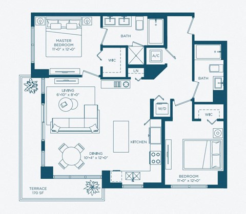a floor plan of a house at Regatta at New River, Florida, 33301